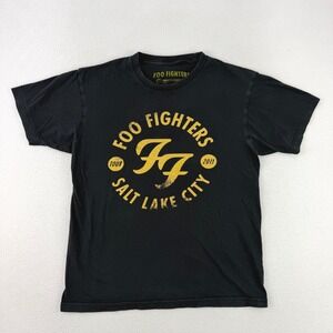 Foo Fighters 2011 Tour Band Tee Adult‎ M Black Logo Graphic T-Shirt Salt Lake